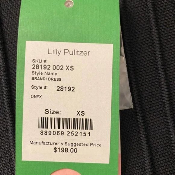 Lilly Pulitzer Brandi Dress Fit & Flare, Round Neck Black XS - Picture 5 of 7